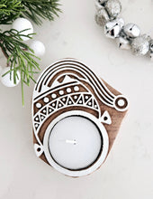Load image into Gallery viewer, Santa wooden Block Tealight Holder