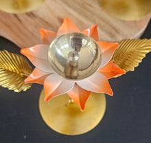Load image into Gallery viewer, Brass Lotus Diya With Metal Holder