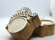 Load image into Gallery viewer, Santa wooden Block Tealight Holder