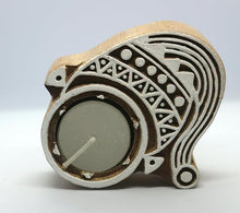 Load image into Gallery viewer, Santa wooden Block Tealight Holder