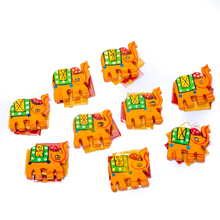 Load image into Gallery viewer, Elephant haldi and kumkum sachets on white background