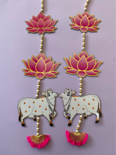Load image into Gallery viewer, Lotus and Cow Wall Hangings (Set of 2)