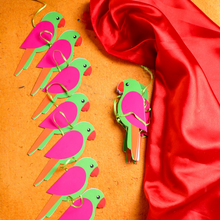 Load image into Gallery viewer, Indian Themed Parrot Garlands for Decorations (Set of 2)