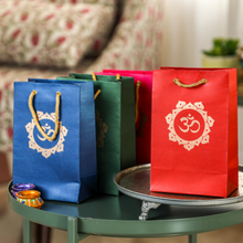 Load image into Gallery viewer, Paper bags with Om in different colours