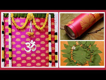 Load and play video in Gallery viewer, Hot Pink with Gold Lotus Printed - Paper Backdrop - 6ft W X 7 ft H.