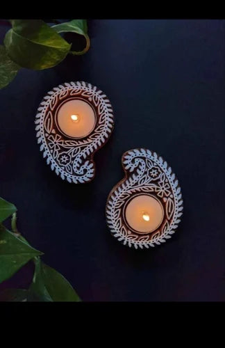 Paisley Block Tea Light