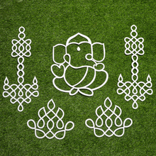 Load image into Gallery viewer, Ganesh and Hanging Deepam Cutouts
