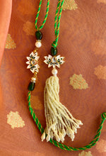 Load image into Gallery viewer, Green Lotus Lumba rakhi set
