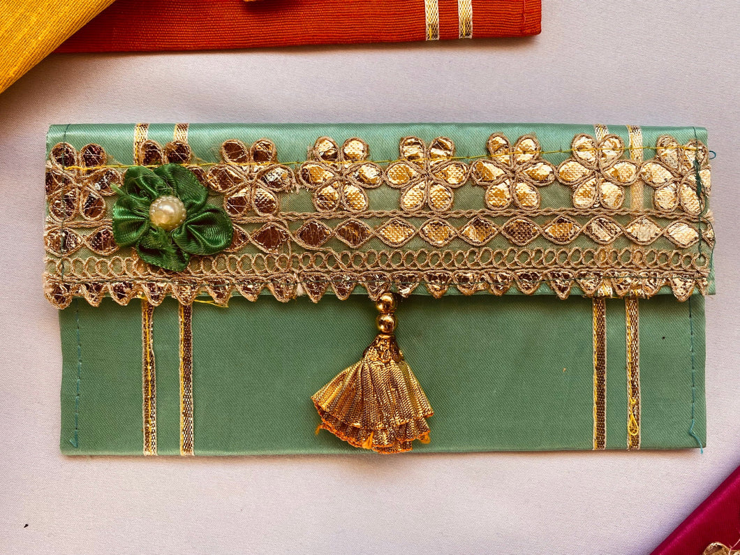 shagun envelope - mint green