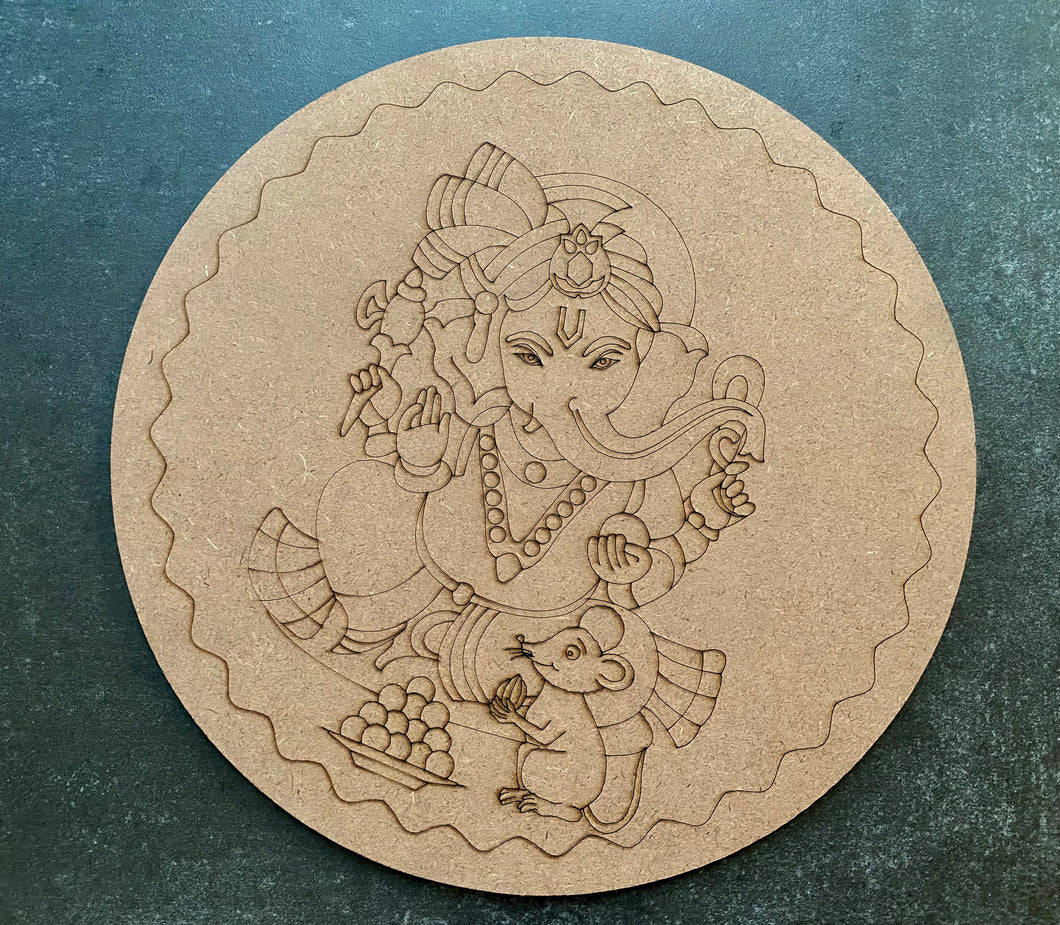 MDF Cutout Ganesha