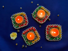 Load image into Gallery viewer, Multi coloured Tea Light Holder
