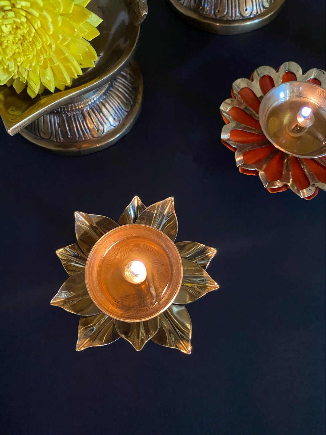 Brass Diya Lotus