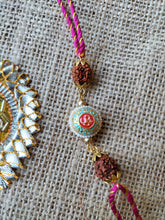 Load image into Gallery viewer, Om Rakhi with Rudraksha
