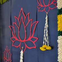 Load image into Gallery viewer, Lotus Cutouts For Indian Themed Party Decorations(Set of 3)
