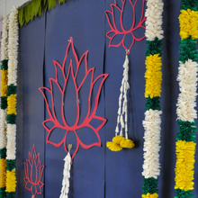 Load image into Gallery viewer, Lotus Cutouts For Indian Themed Party Decorations(Set of 3)
